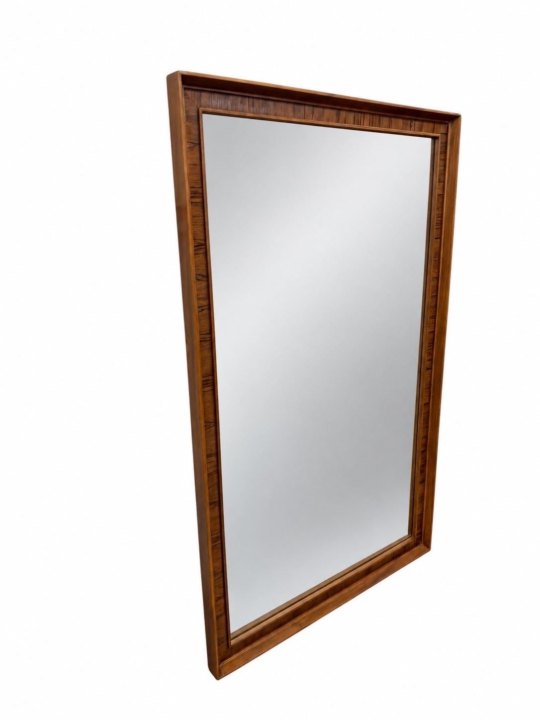 Mid-Century Modern Kent Coffey Perspecta Walnut & Rosewood Wall Mirror - Image 2