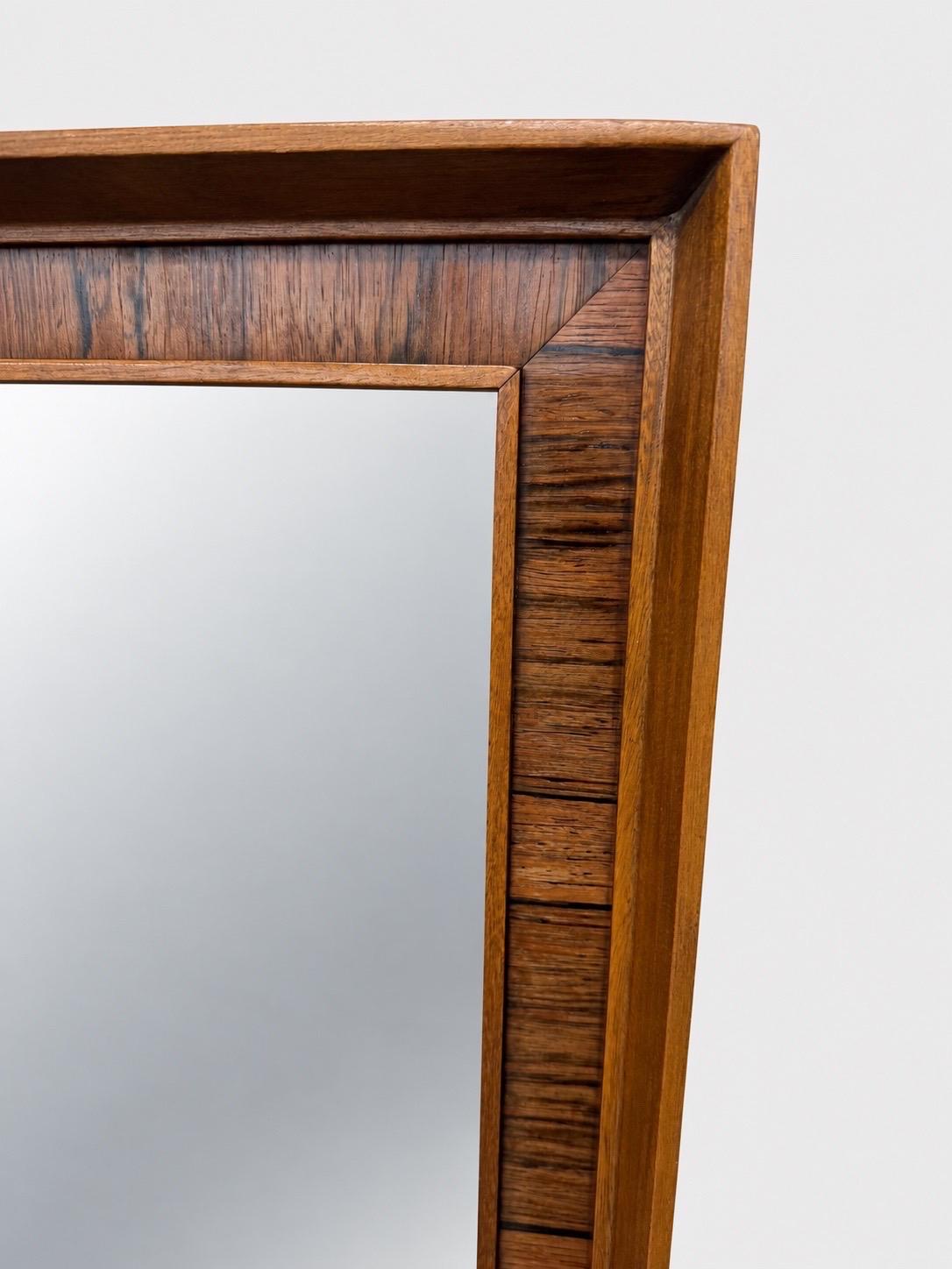 Mid-Century Modern Kent Coffey Perspecta Walnut & Rosewood Wall Mirror - Image 4