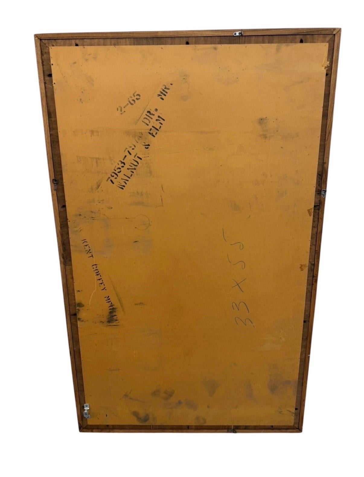 Mid-Century Modern Kent Coffey Perspecta Walnut & Rosewood Wall Mirror - Image 5