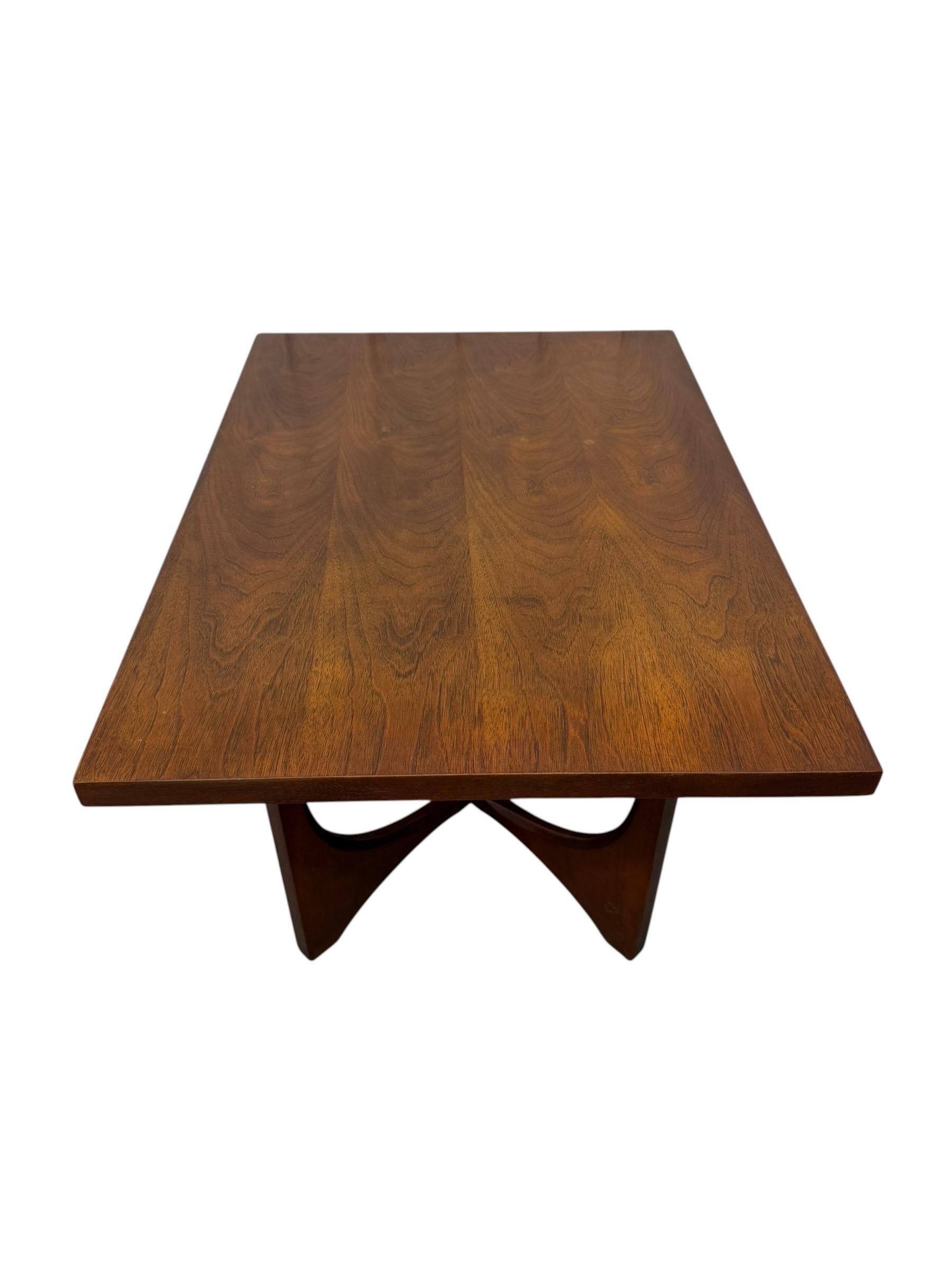 Mid-Century Modern Broyhill Brasilia Square Walnut Side Tables - Set of 2 - Image 7