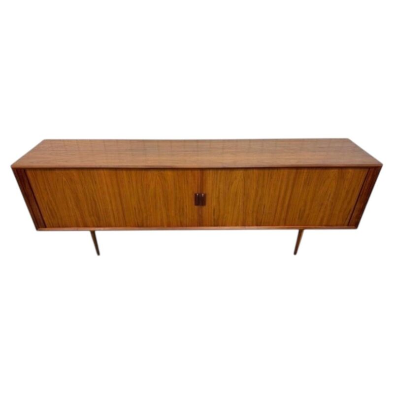 Mid-Century Danish Modern Faarup Møbelfabrik Teak Tambour Sideboard – Restored!