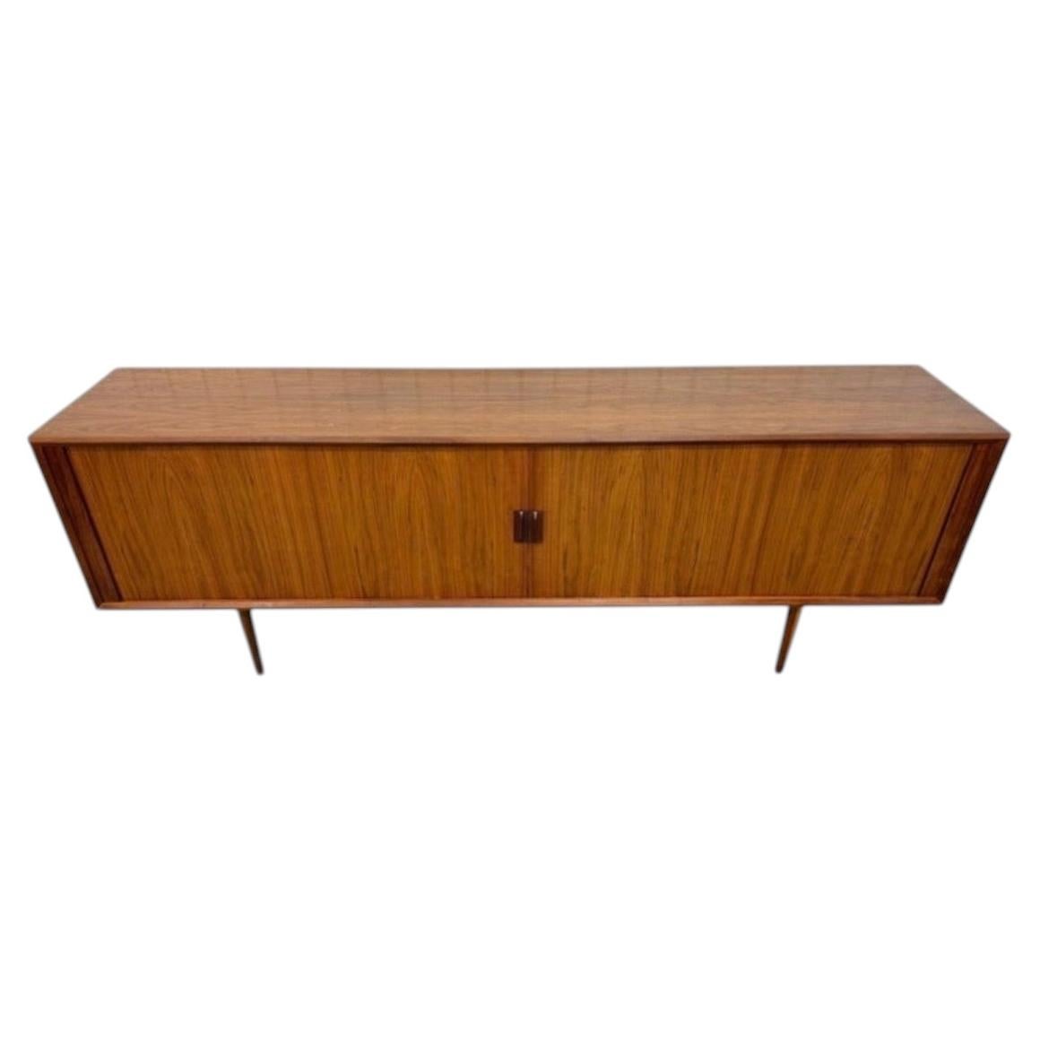 Mid-Century Danish Modern Faarup Møbelfabrik Teak Tambour Sideboard – Restored!