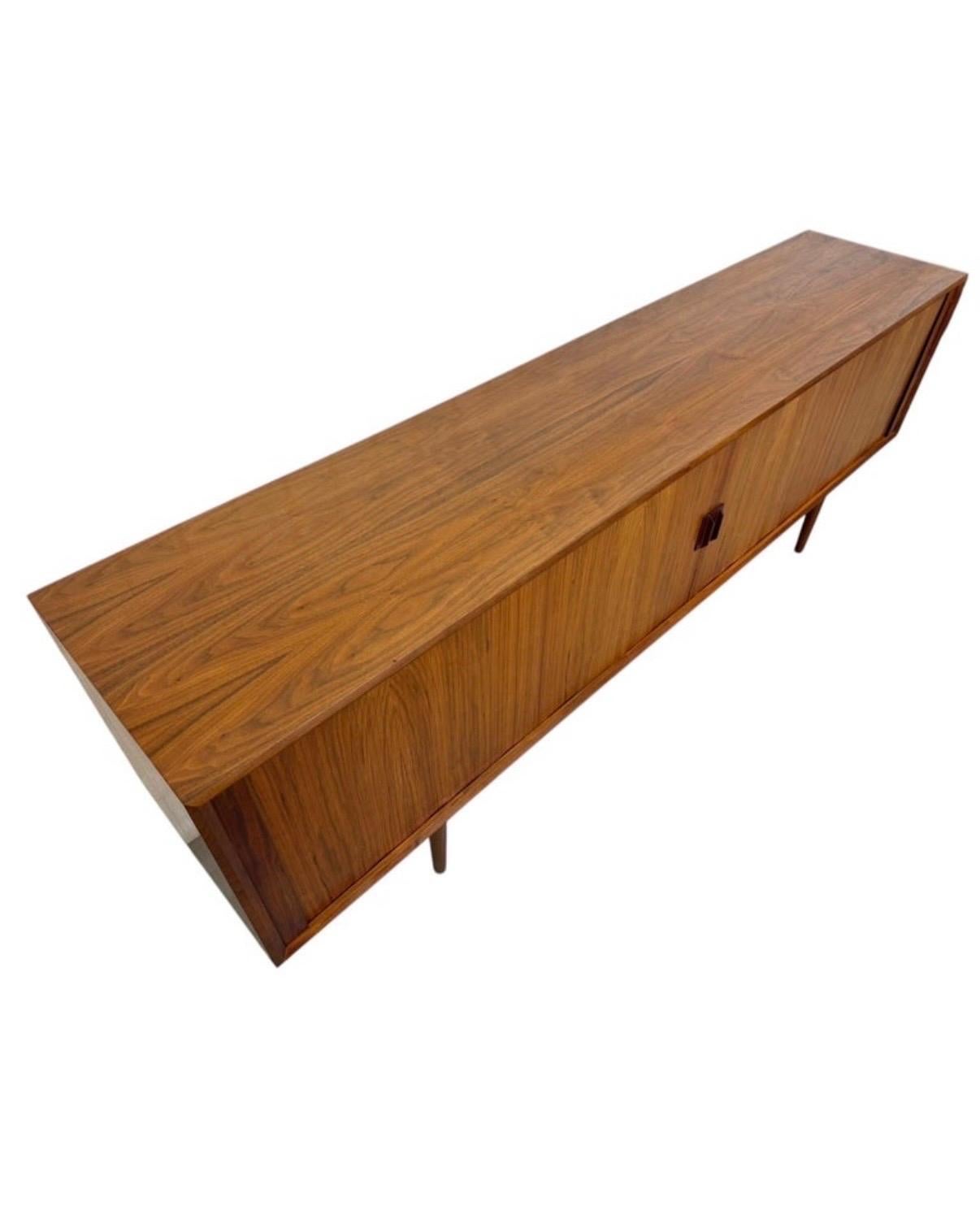 Mid-Century Danish Modern Faarup Møbelfabrik Teak Tambour Sideboard – Restored! - Image 2