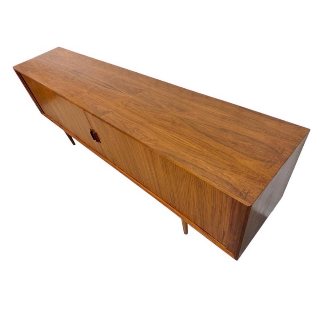 Mid-Century Danish Modern Faarup Møbelfabrik Teak Tambour Sideboard – Restored! - Image 3