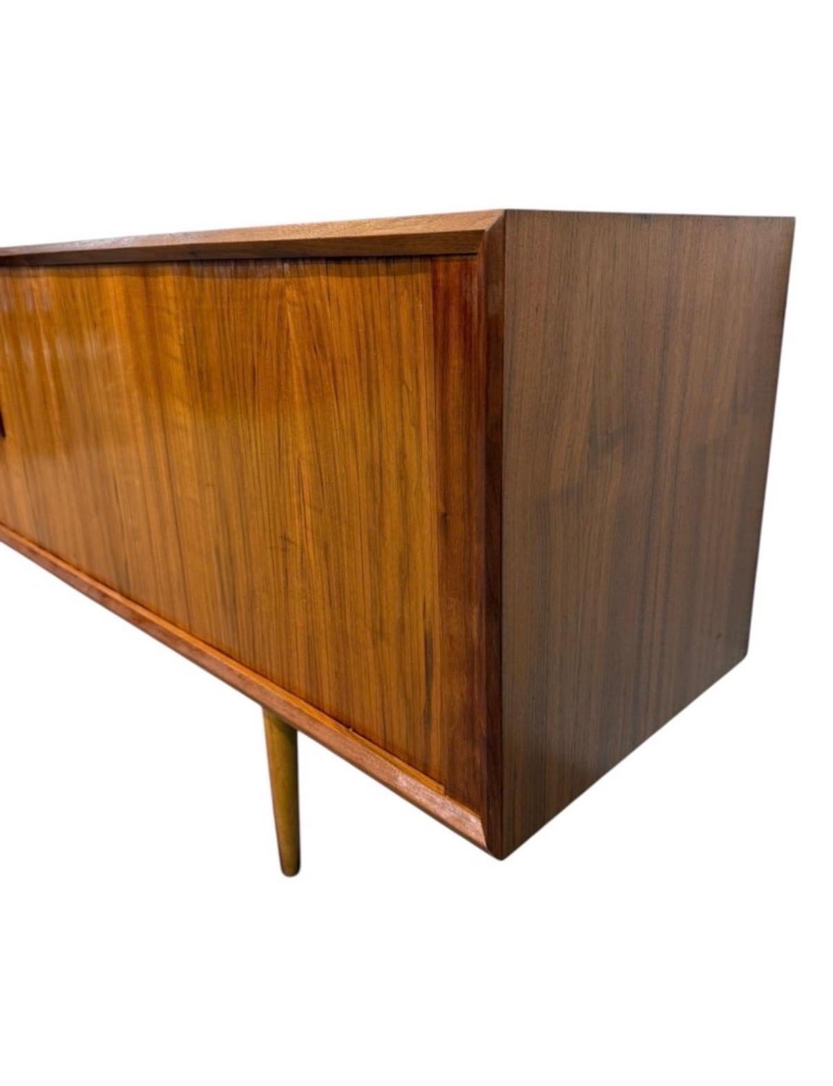 Mid-Century Danish Modern Faarup Møbelfabrik Teak Tambour Sideboard – Restored! - Image 5