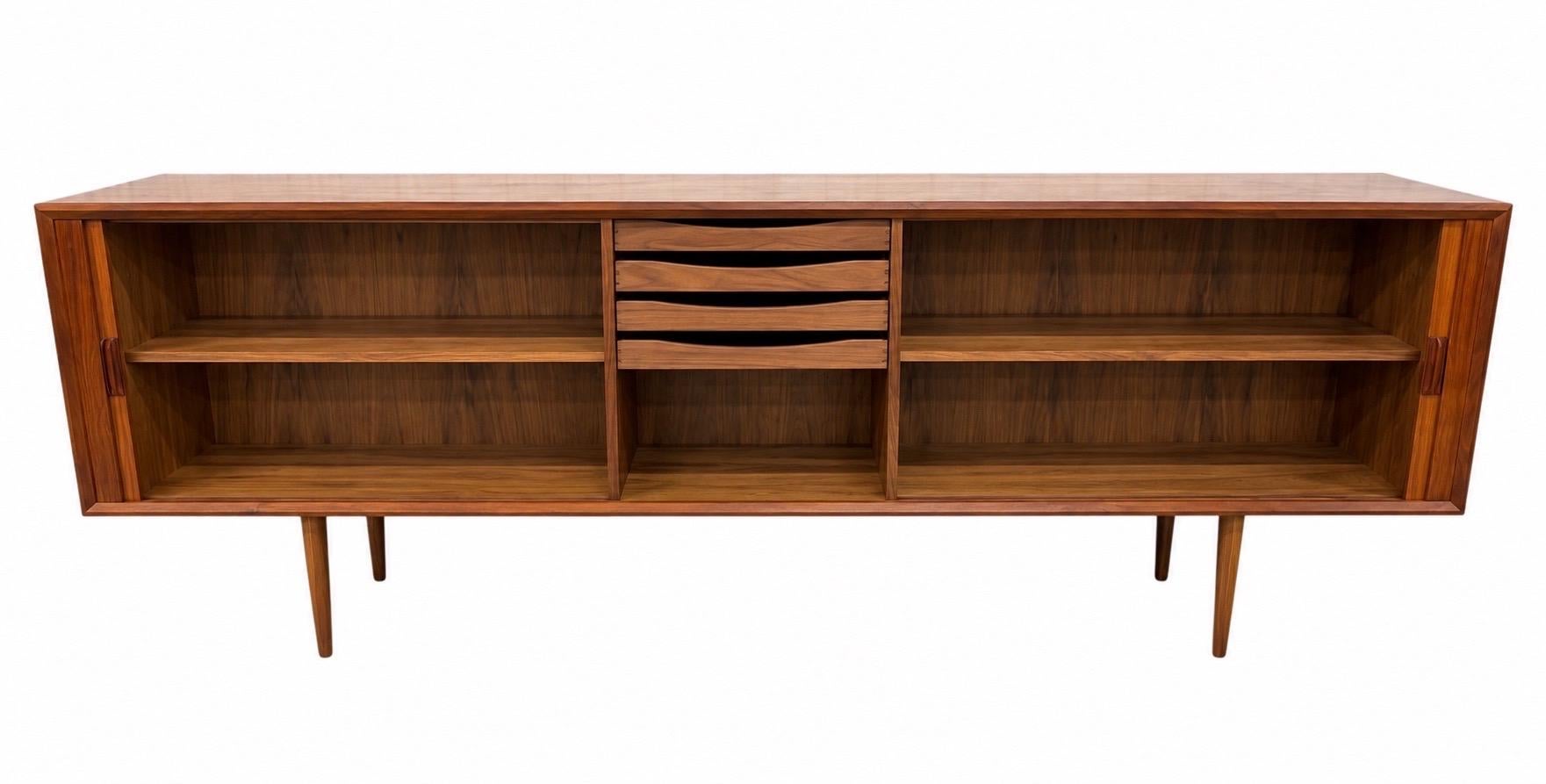 Mid-Century Danish Modern Faarup Møbelfabrik Teak Tambour Sideboard – Restored! - Image 6