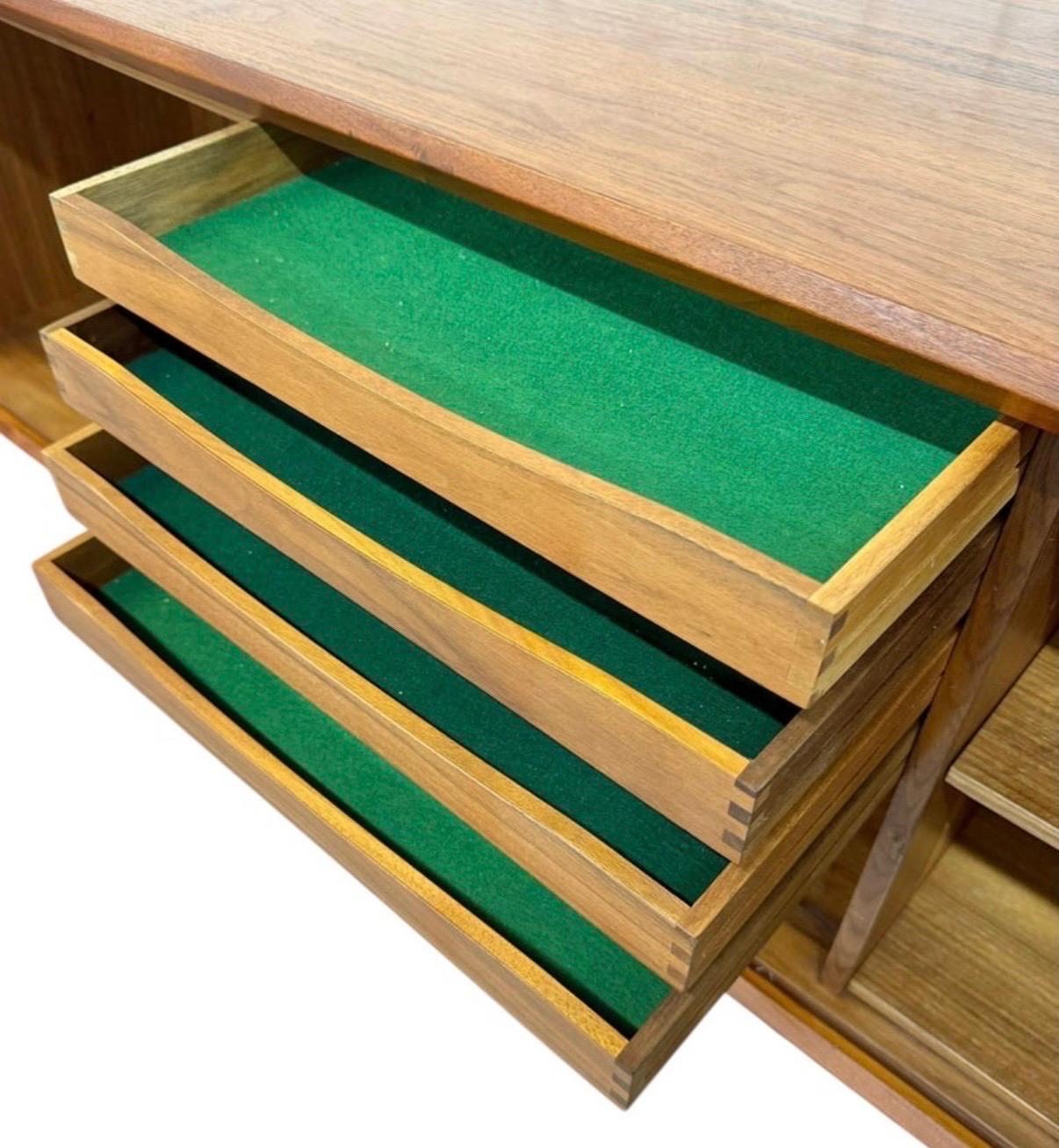 Mid-Century Danish Modern Faarup Møbelfabrik Teak Tambour Sideboard – Restored! - Image 8