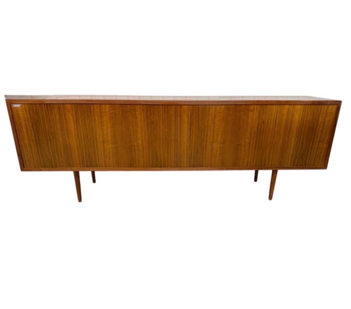 Mid-Century Danish Modern Faarup Møbelfabrik Teak Tambour Sideboard – Restored! - Image 9