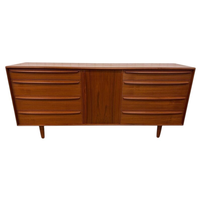 Mid-Century Danish Modern Teak 9-Drawer Dresser – Refinished!