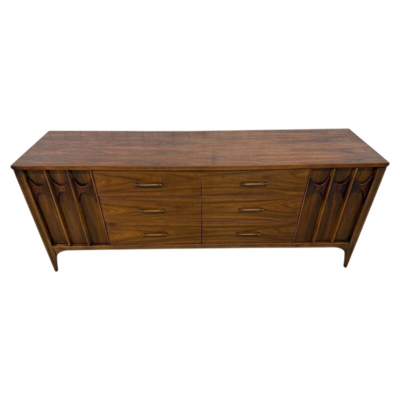 Mid-Century Modern Kent Coffey Perspecta 12-Drawer Walnut Dresser – Refinished