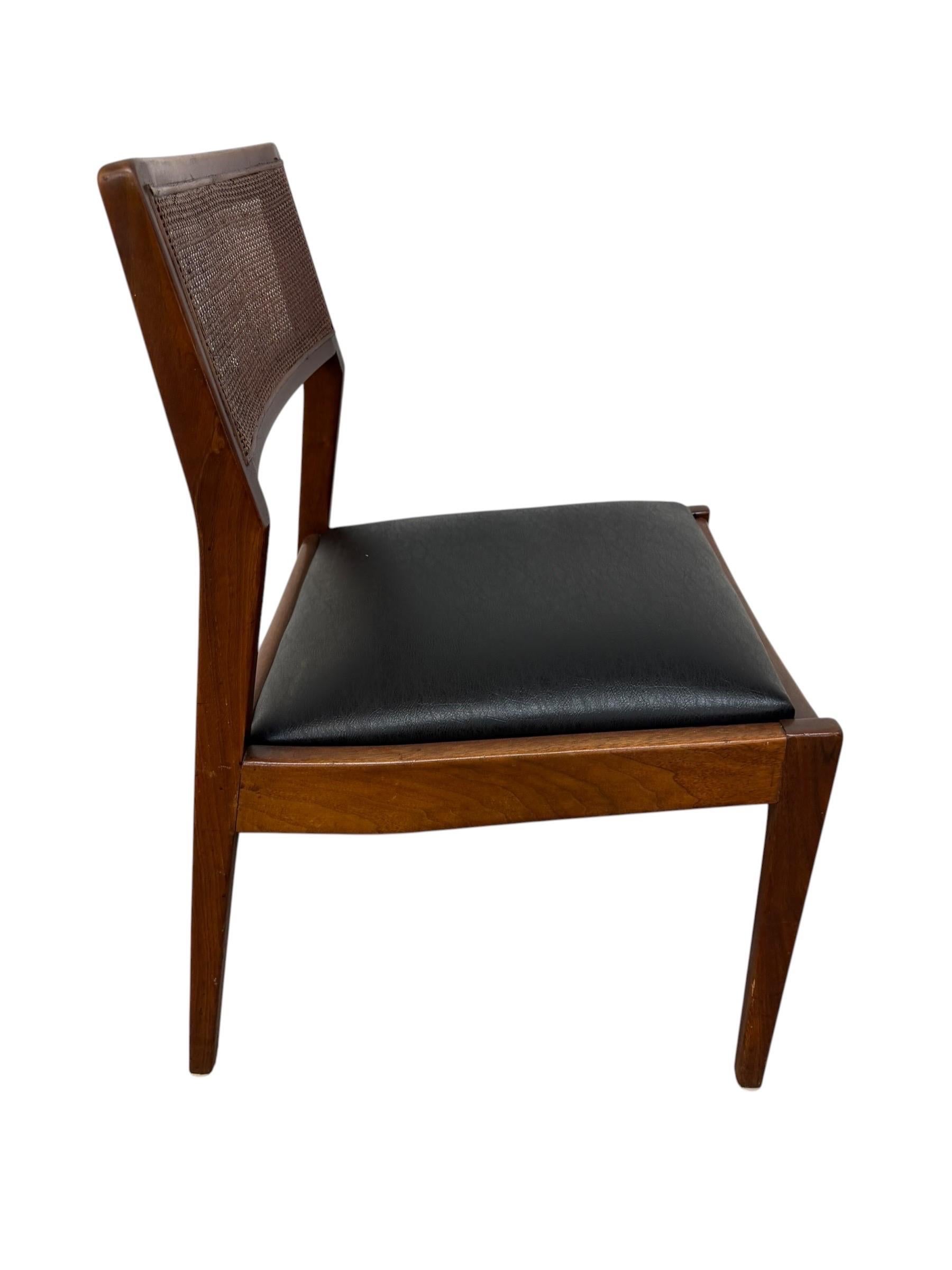 Mid-Century Modern Jens Risom "Playboy" Walnut & Cane Dining Chairs - Set of 6 - Image 6