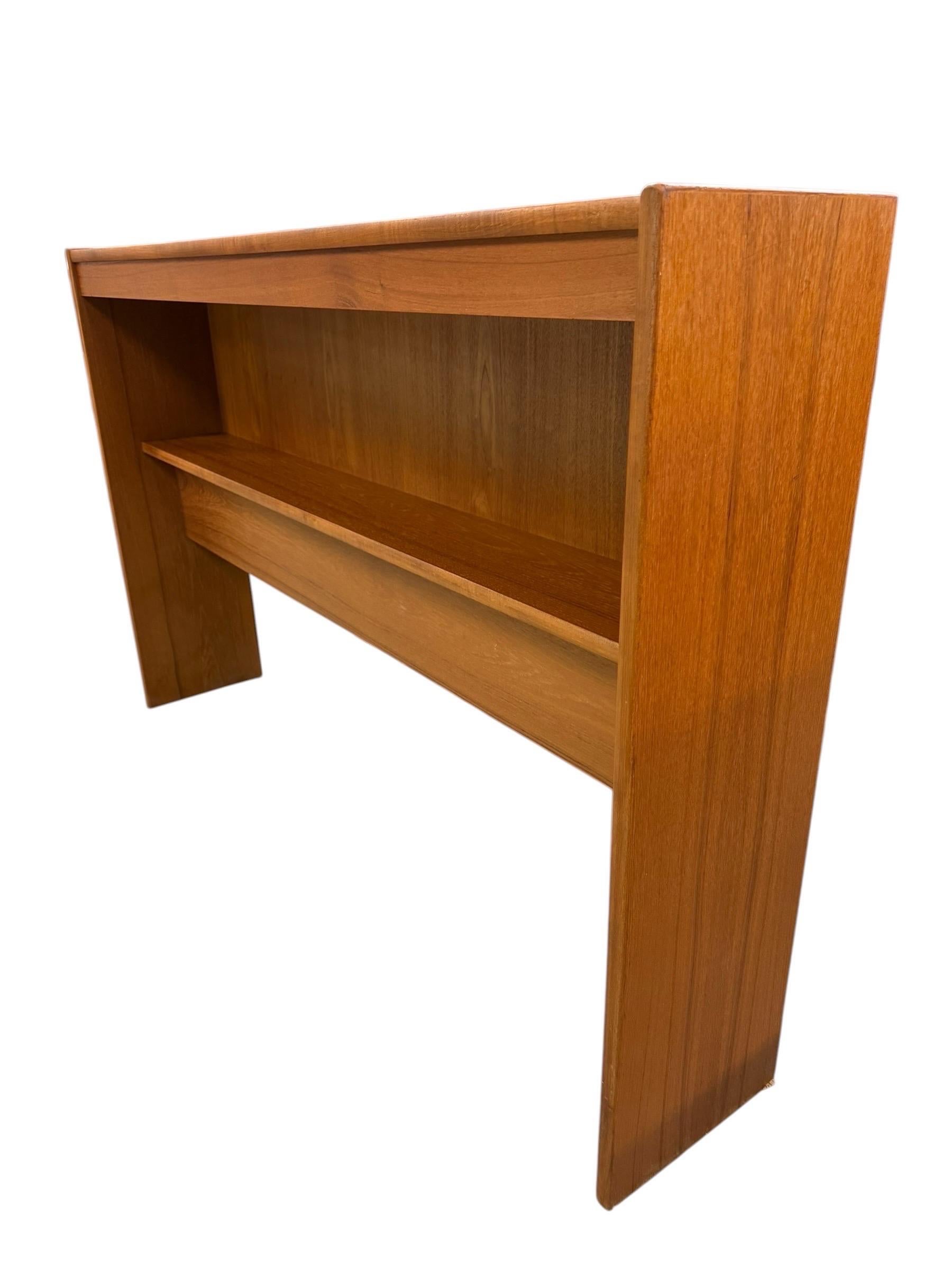 Vintage Danish Modern Queen Size Teak Headboard - Image 3