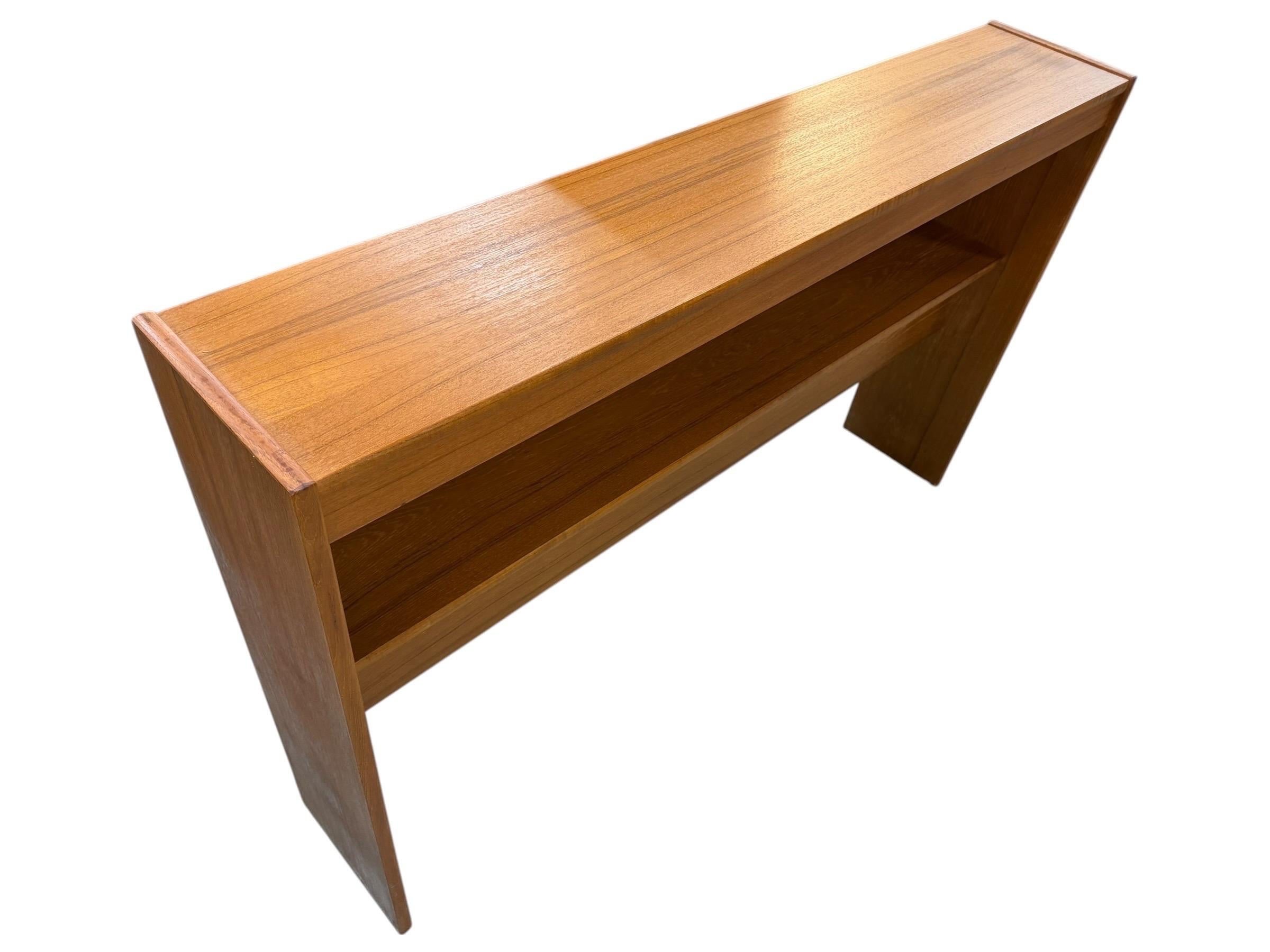 Vintage Danish Modern Queen Size Teak Headboard - Image 4