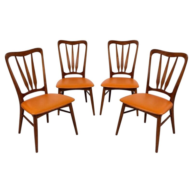 Mid-Century Danish Modern Koefoed “Ingrid” Teak Dining Chairs – Set of 4