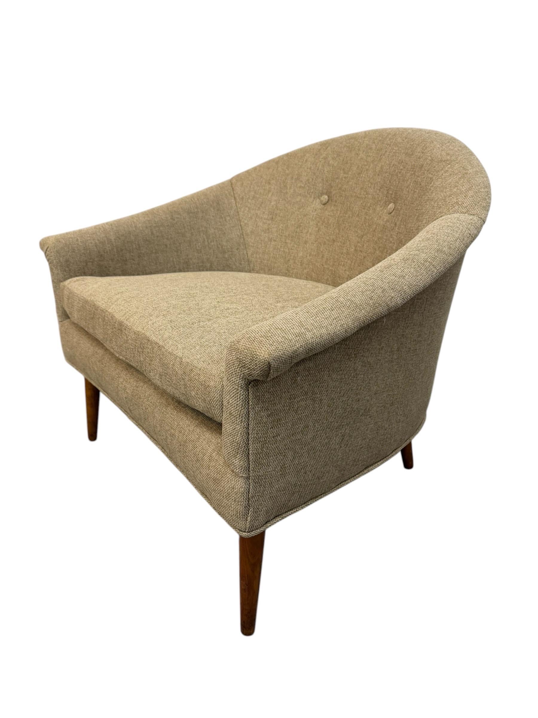 Mid-Century Modern McCobb Style Barrel Arm Chairs - Reupholstered - Set of 2 - Image 6