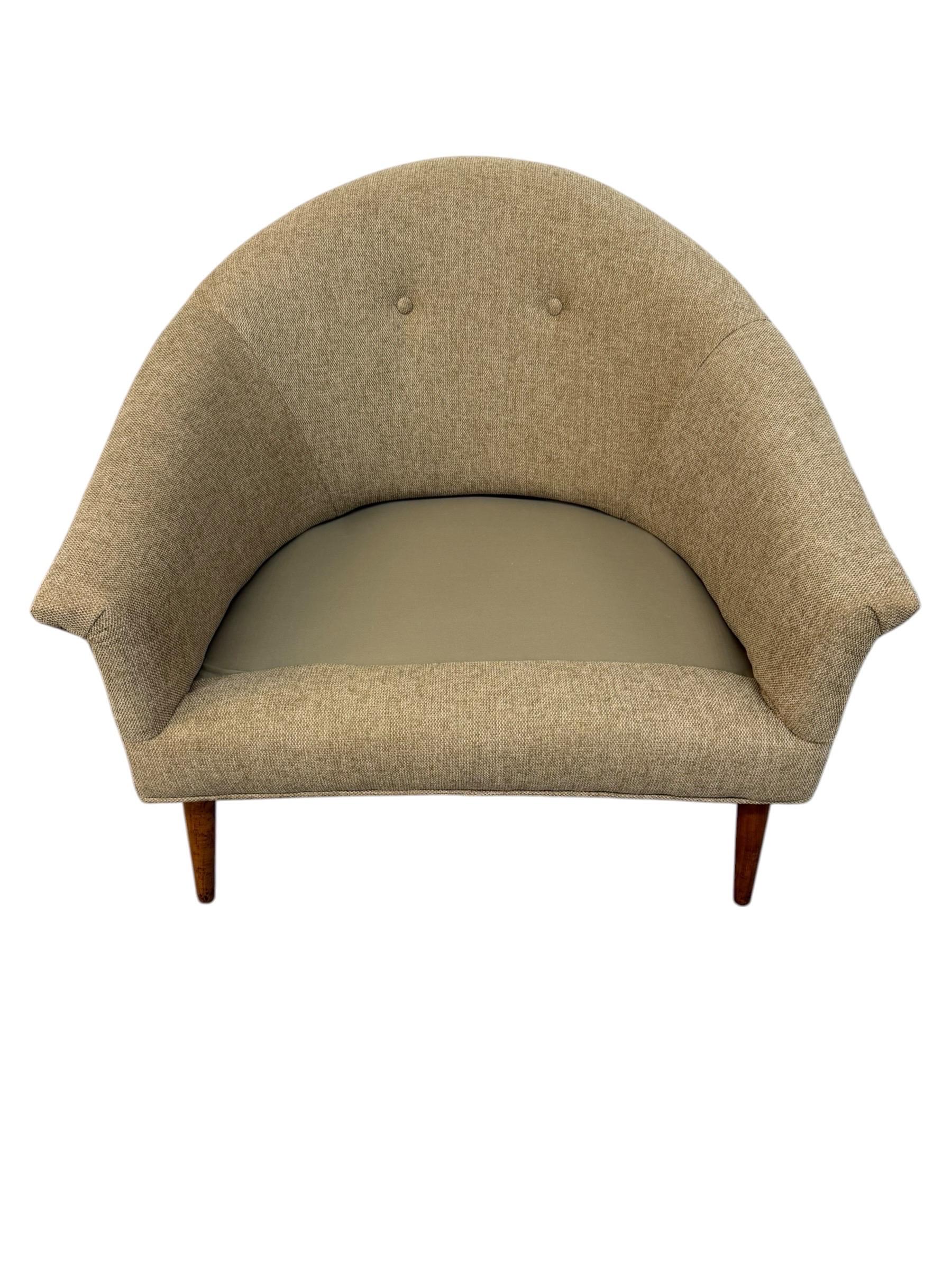 Mid-Century Modern McCobb Style Barrel Arm Chairs - Reupholstered - Set of 2 - Image 9