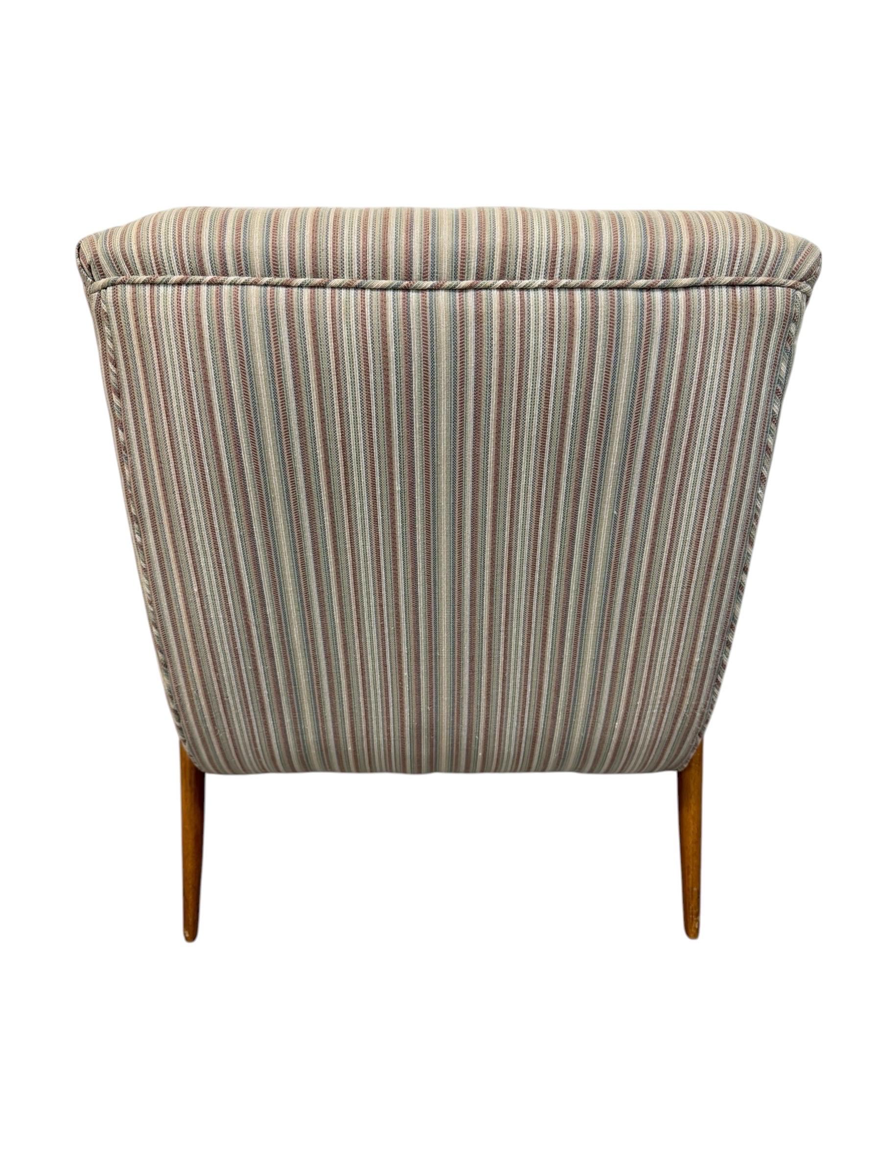Mid-Century Modern Kroehler Avant Walnut Upholstered Arm Chairs - Set of 2 - Image 7