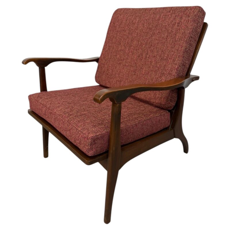 Mid-Century Modern Walnut Arm Chair – Reupholstered!