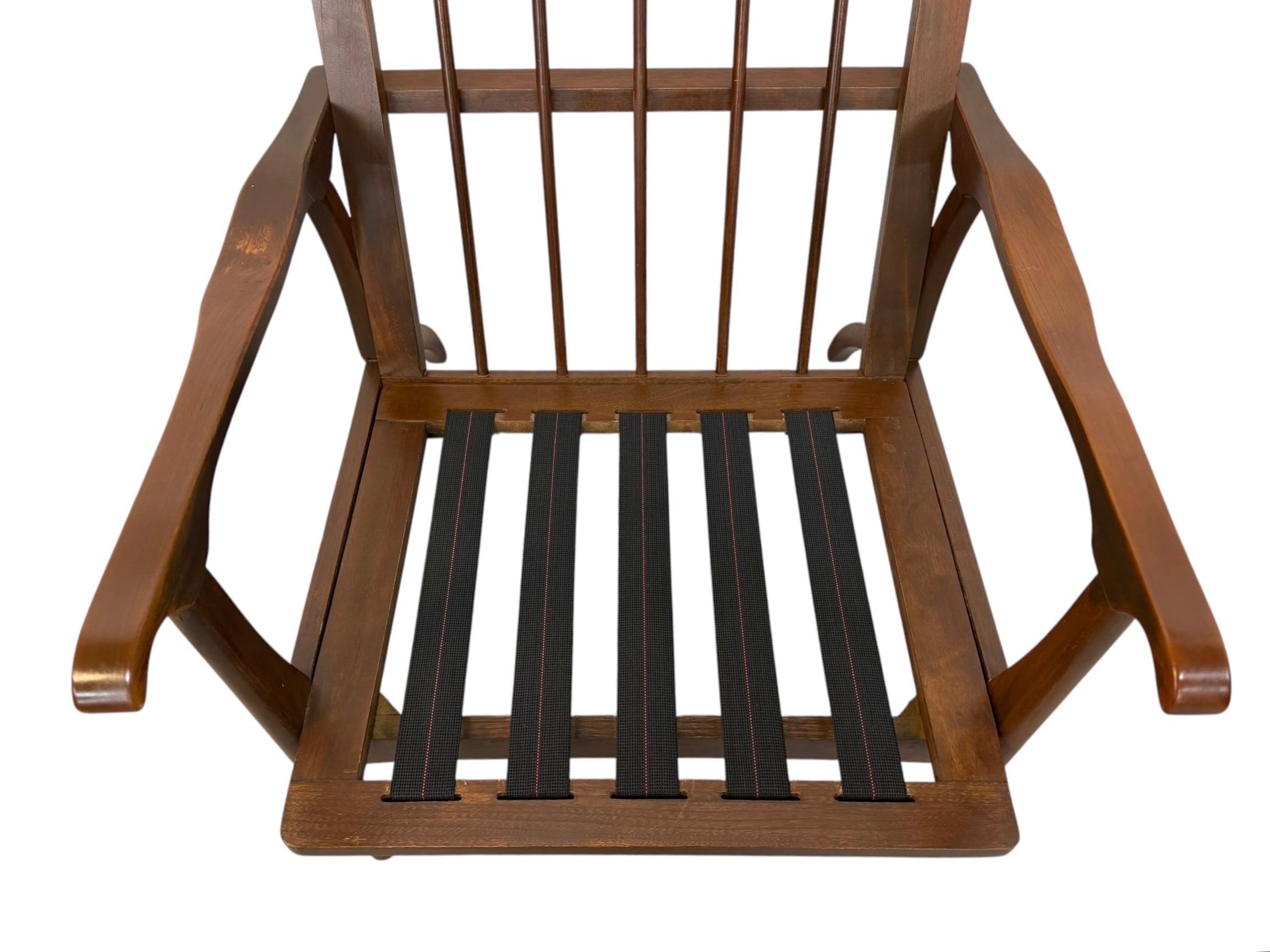 Mid-Century Modern Walnut Arm Chair - Reupholstered! - Image 6