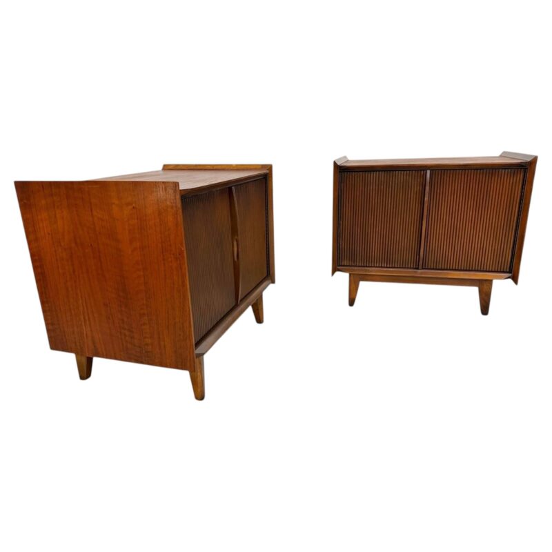 Mid-Century Modern Lane 1st Edition Walnut Nightstands – Refinished – Set of 2