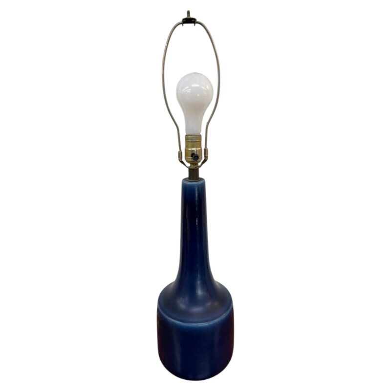 Mid-Century Modern Blue Ceramic Table Lamp – Circa 1960’s