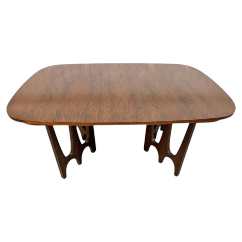 Mid-Century Modern Broyhill Brasilia Sculpted Walnut Dining Table – Refinished!
