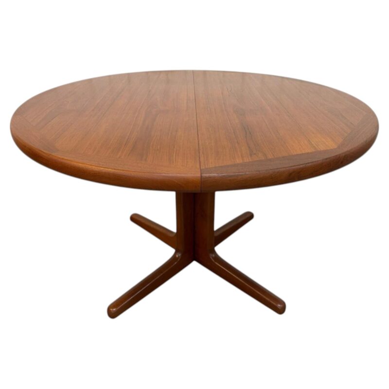 Vintage Danish Modern Round Teak Dining Table – Refinished!