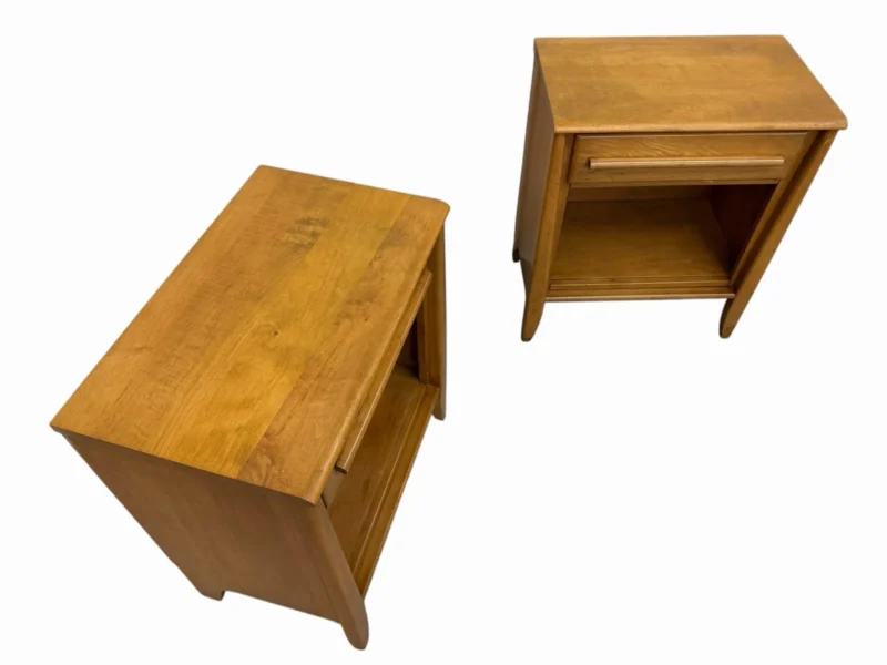 Mid-Century Modern Heywood Wakefield Style Nightstands – Set of 2