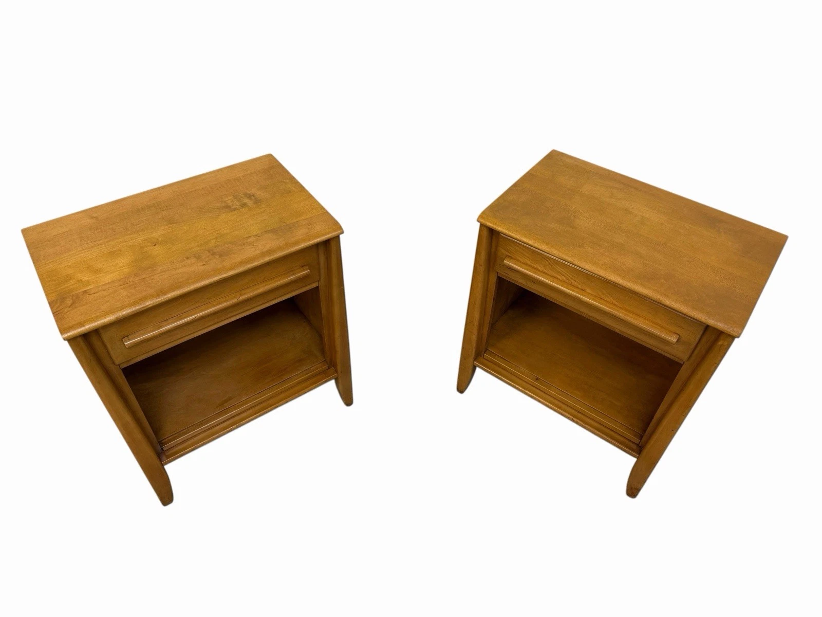 Mid-Century Modern Heywood Wakefield Style Nightstands - Set of 2 - Image 2