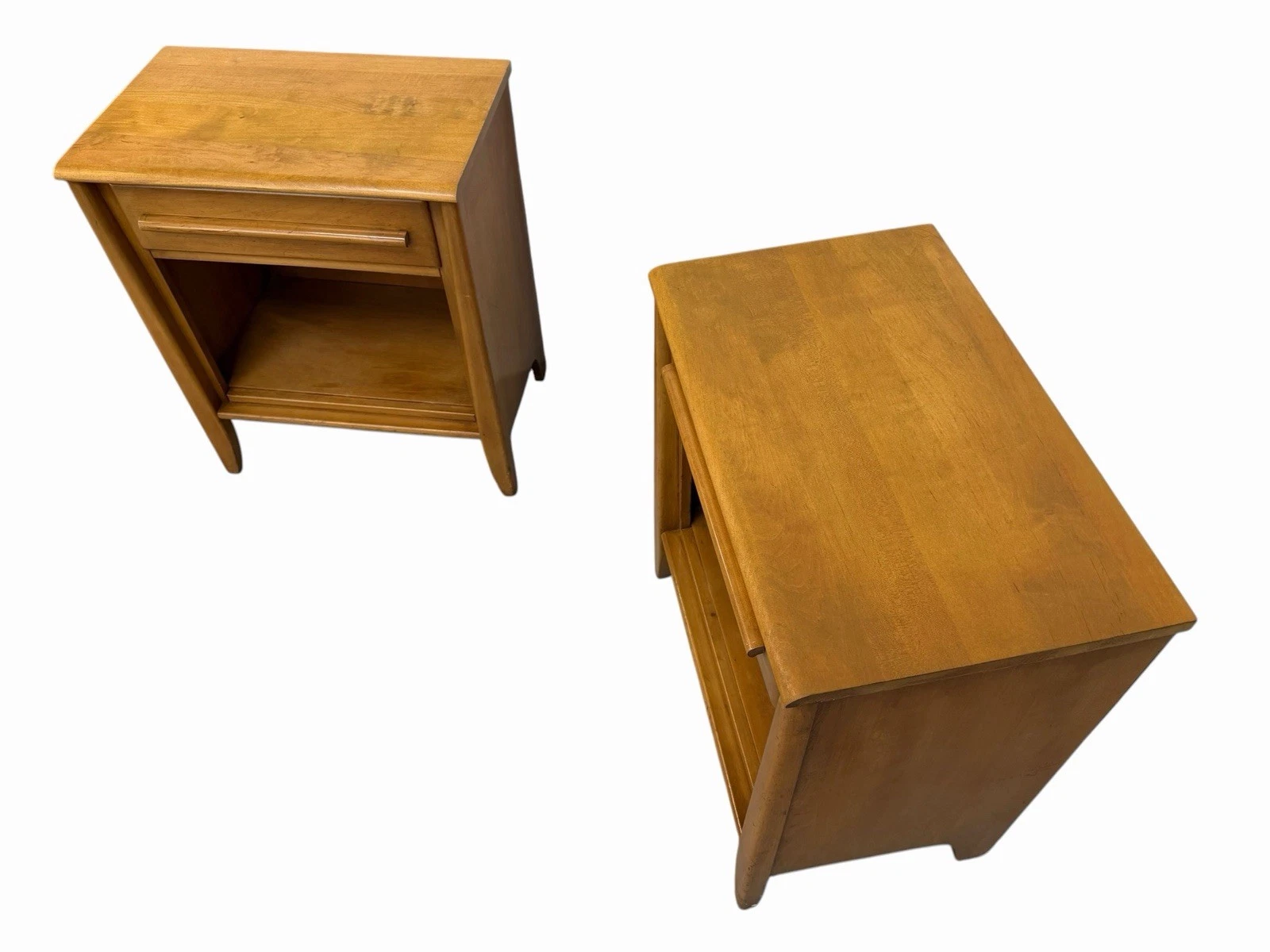 Mid-Century Modern Heywood Wakefield Style Nightstands - Set of 2 - Image 3