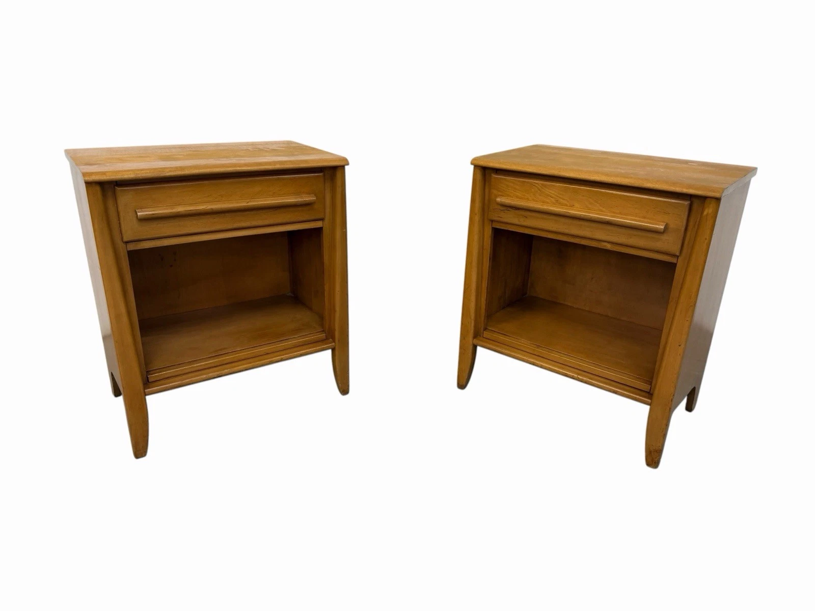 Mid-Century Modern Heywood Wakefield Style Nightstands - Set of 2 - Image 5