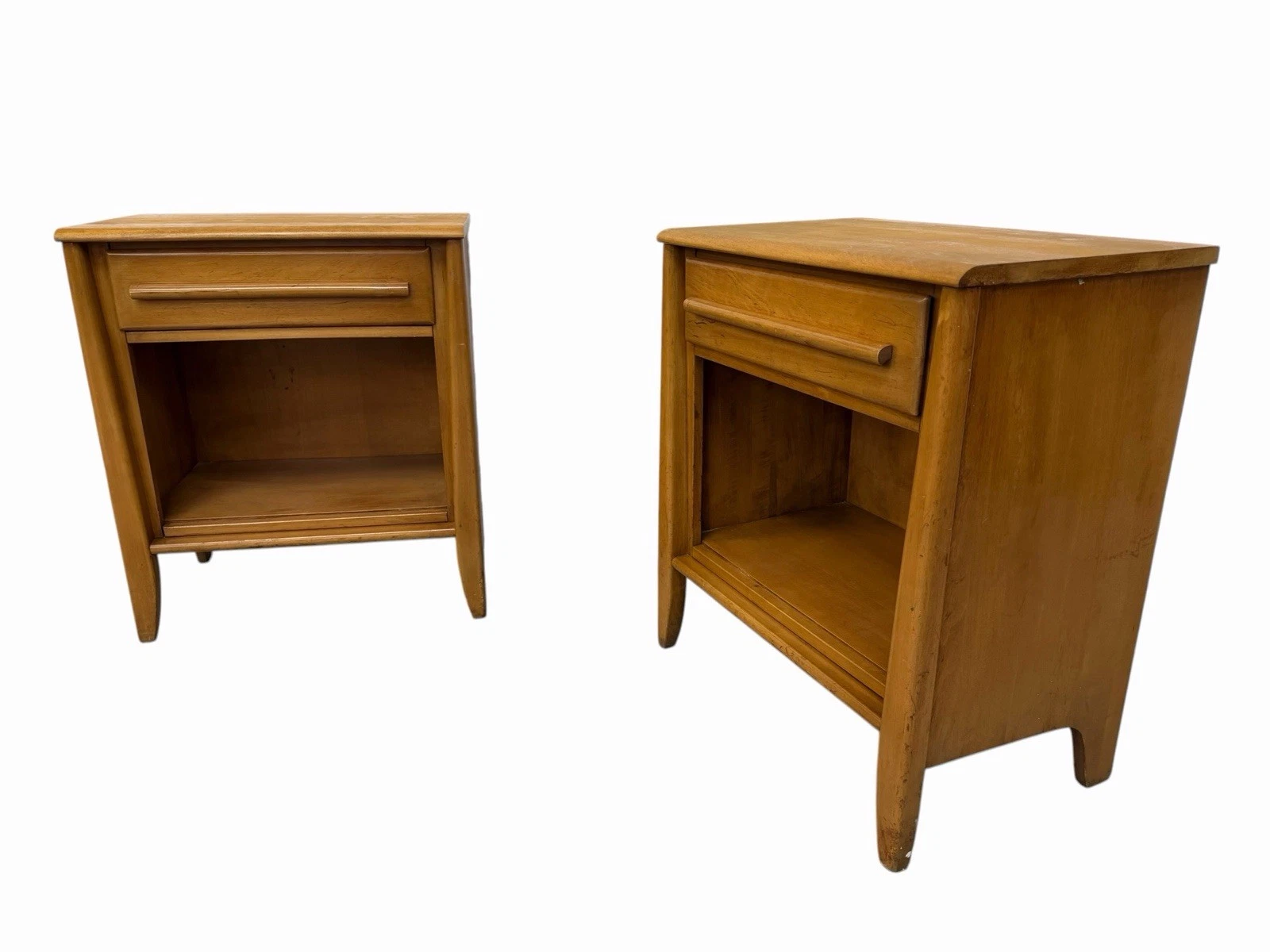 Mid-Century Modern Heywood Wakefield Style Nightstands - Set of 2 - Image 6