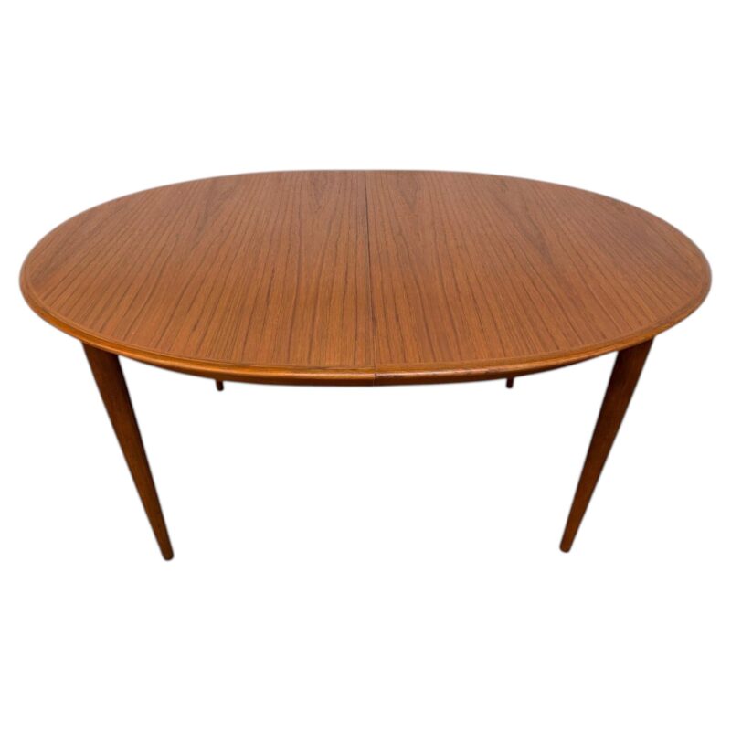 Vintage Danish Modern Oval Teak Dining Table – Refinished!